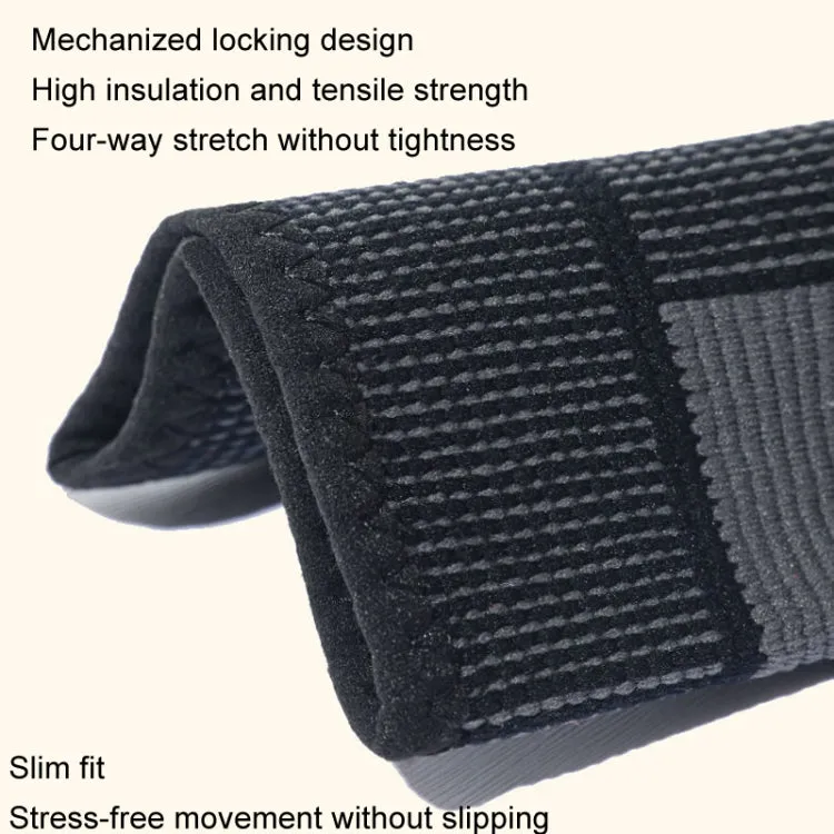 1pair Anti-Slip Compression Straps Keep Warm And Lengthen Knee Pads, Size: L(Mugwort Orange)