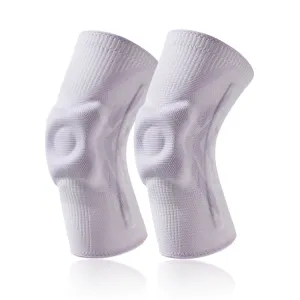 1pair Sports Knee Brace Meniscus Injury Silicone Knee Joint Protective Cover, Size: XL(Light Purple)