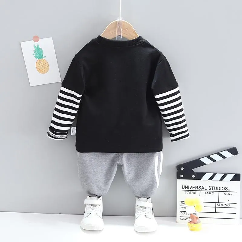 2-piece Letter Pattern T-shirt & Pants for Toddler Boy Children's Clothing