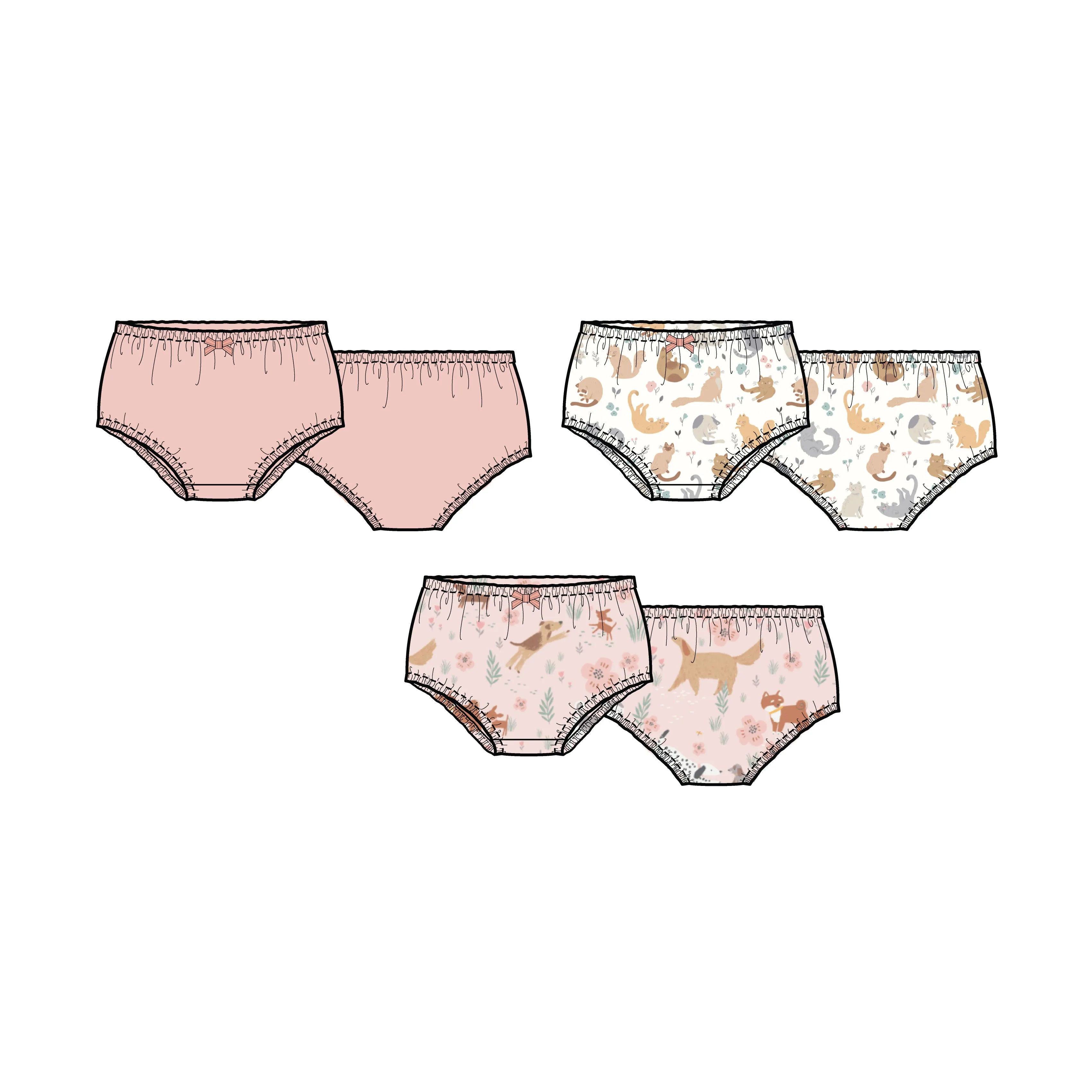 3 Pack Girls Panty Set