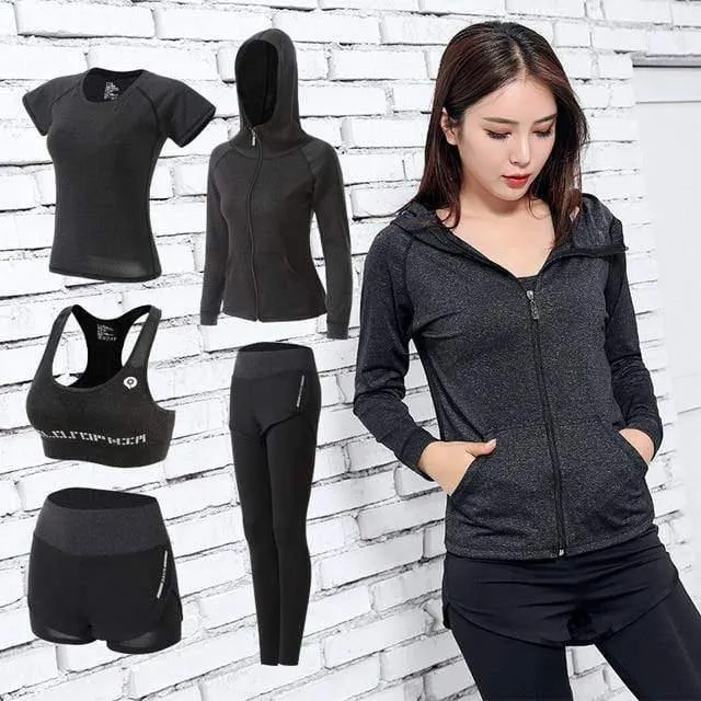 5 Piece Fitness and Yoga Set For Women