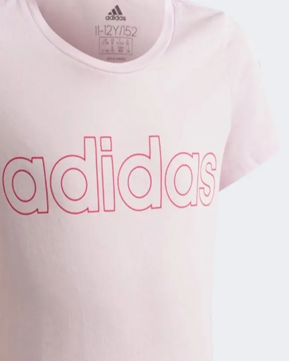 Adidas Essentials Girls Sportswear T-Shirt Light Pink Hm8738