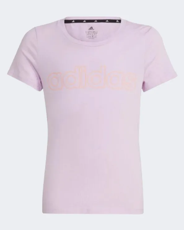 Adidas G Lin Girls Sportswear T-Shirt Light Purple Hm8740