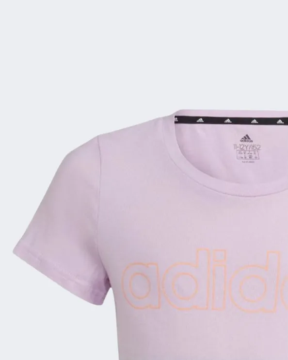 Adidas G Lin Girls Sportswear T-Shirt Light Purple Hm8740