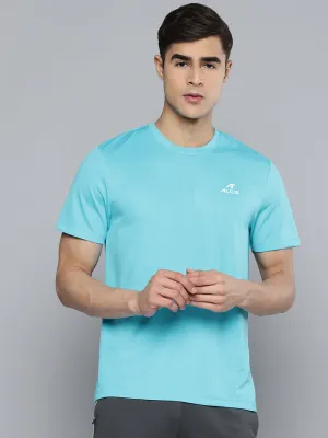 Alcis Men Blue Solid Sports T-shirt