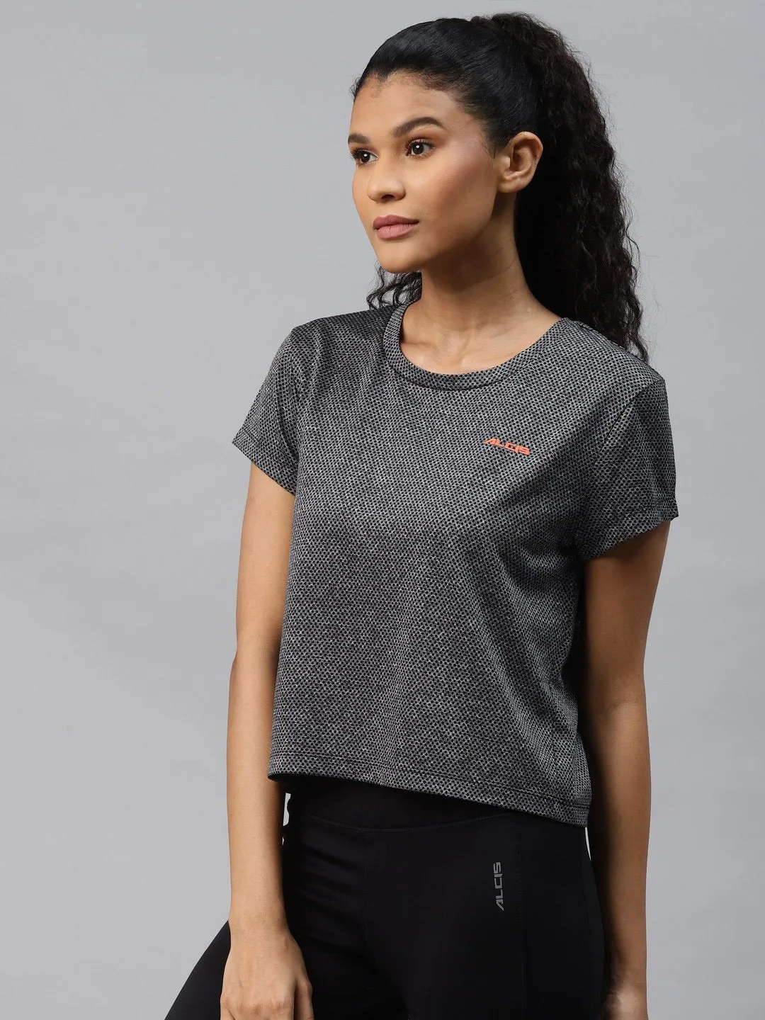 Alcis Women Boxy Crop T-shirt