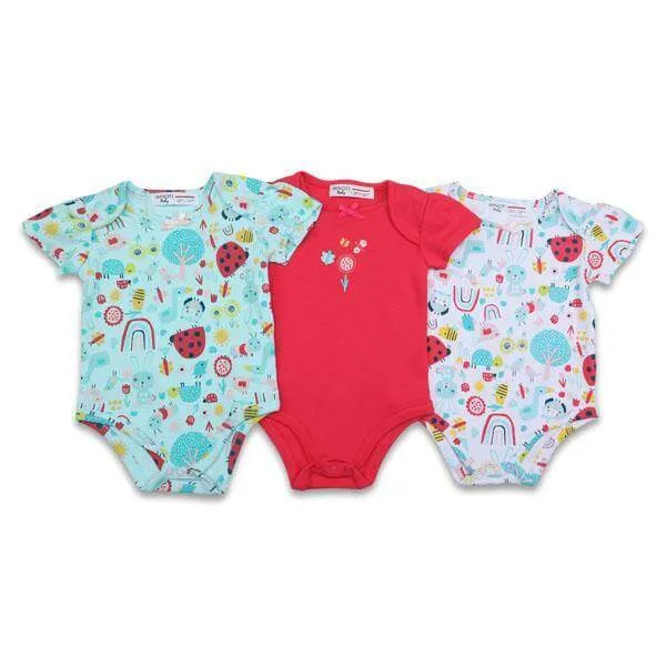 BABY GIRLS 3PIECE BODYSUIT - MULTICOLOR