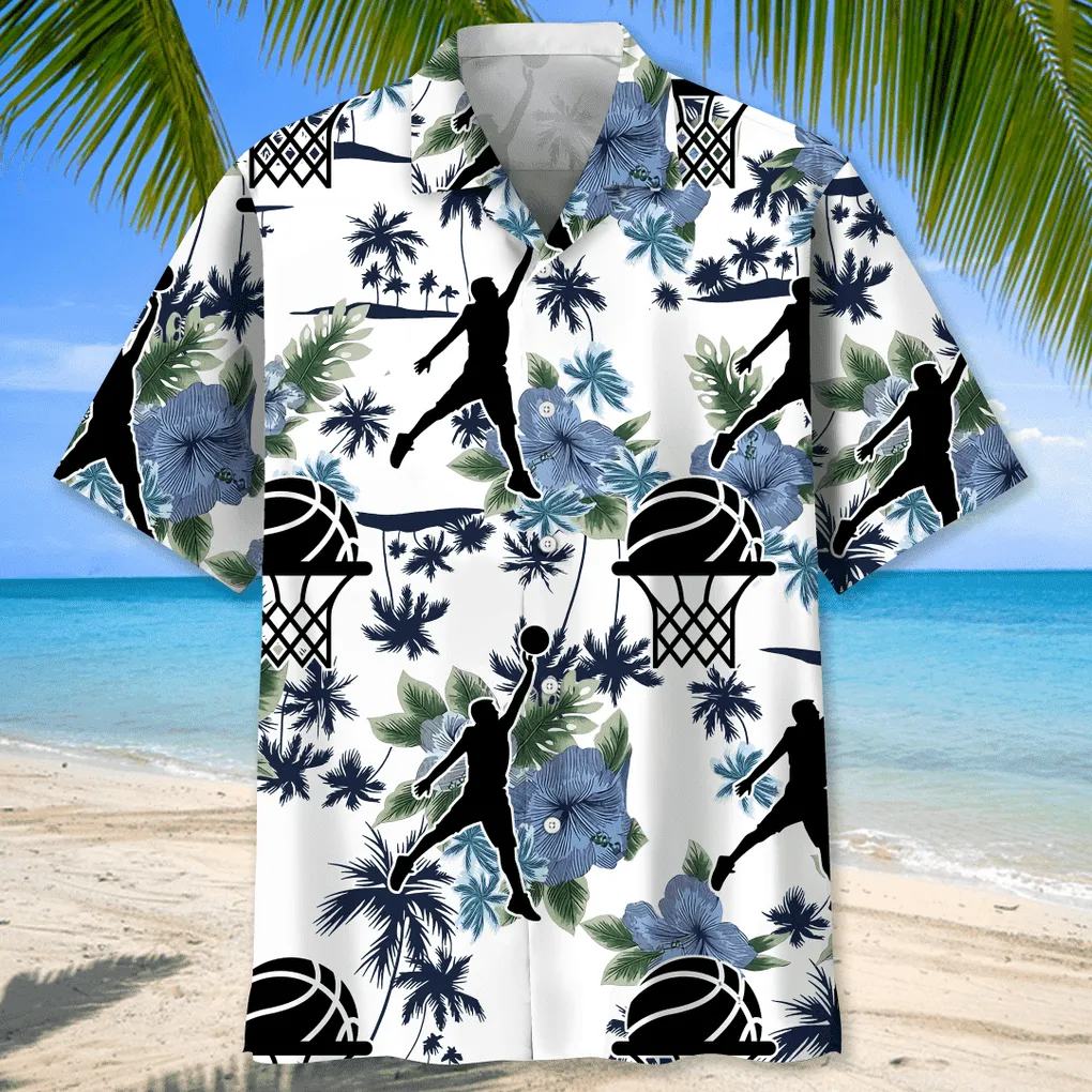 Basketball Nature Hawaiian Shirt, Idea Gift for Basketball Player, Hawaiian Shirt for Men