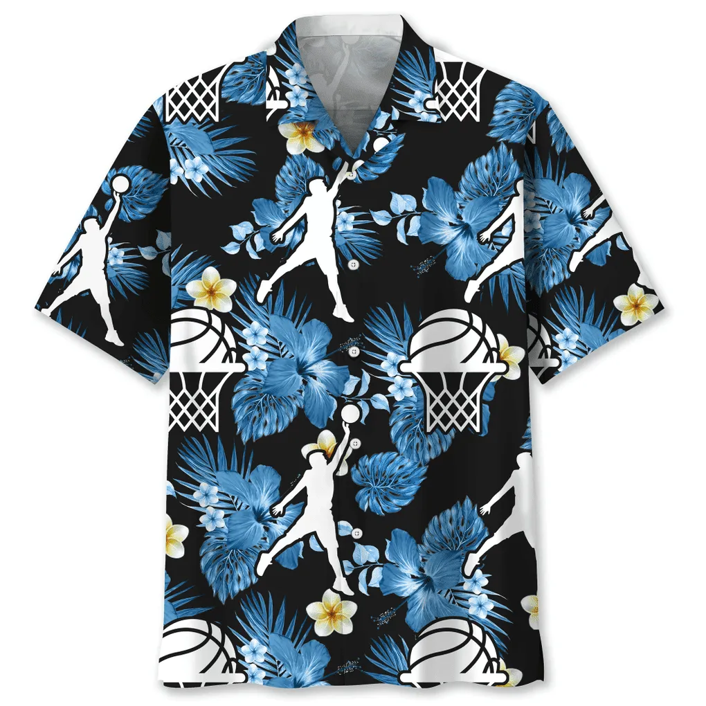 Basketball Nature Hawaiian Shirt, Idea Gift for Basketball Player, Hawaiian Shirt for Men