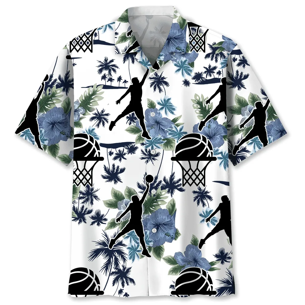 Basketball Nature Hawaiian Shirt, Idea Gift for Basketball Player, Hawaiian Shirt for Men