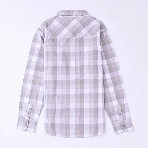 Big Boy Long Sleeve Gray Plaid Shirt