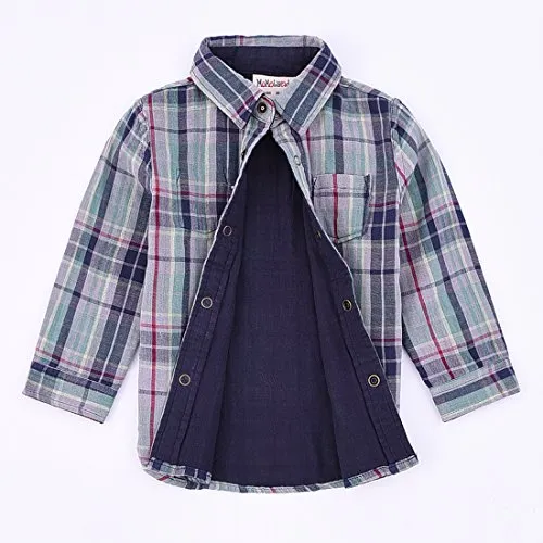 Boy Long Sleeve Plaid Shirts