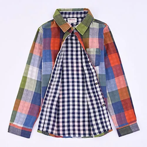 Boy Long Sleeve Plaid Shirts