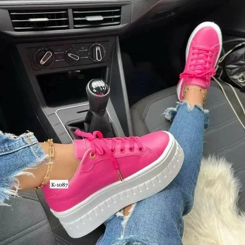 Casual Platform Women's Shoes Flat Sneakers