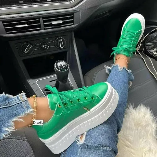 Casual Platform Women's Shoes Flat Sneakers