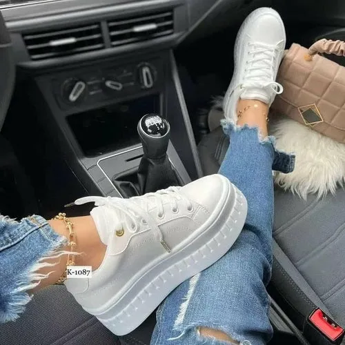 Casual Platform Women's Shoes Flat Sneakers