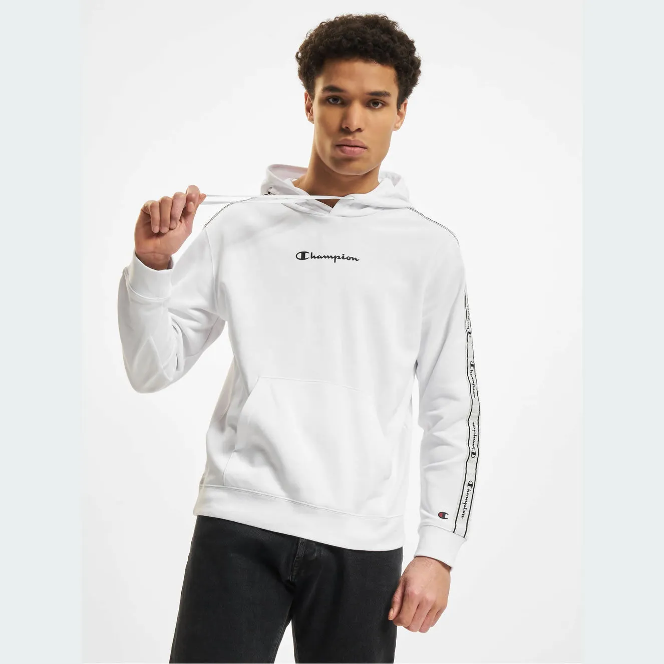 Champion Men's Logo Taped Hoodie 217184 WW0001