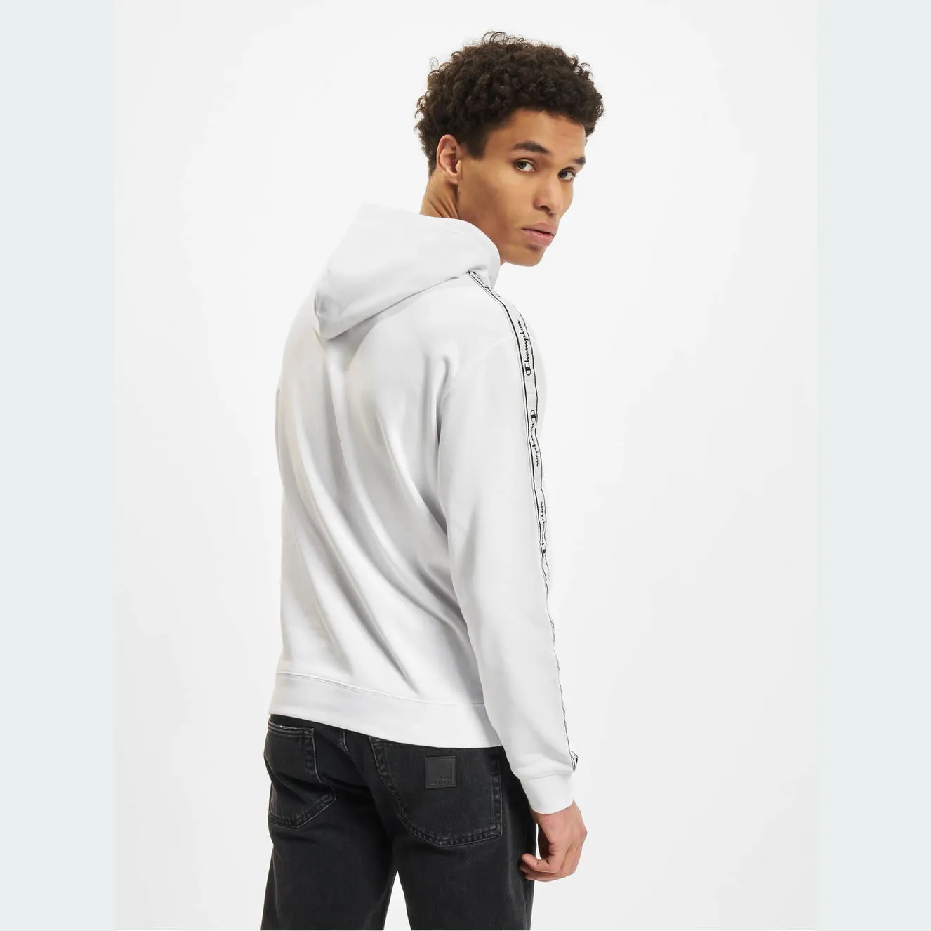 Champion Men's Logo Taped Hoodie 217184 WW0001