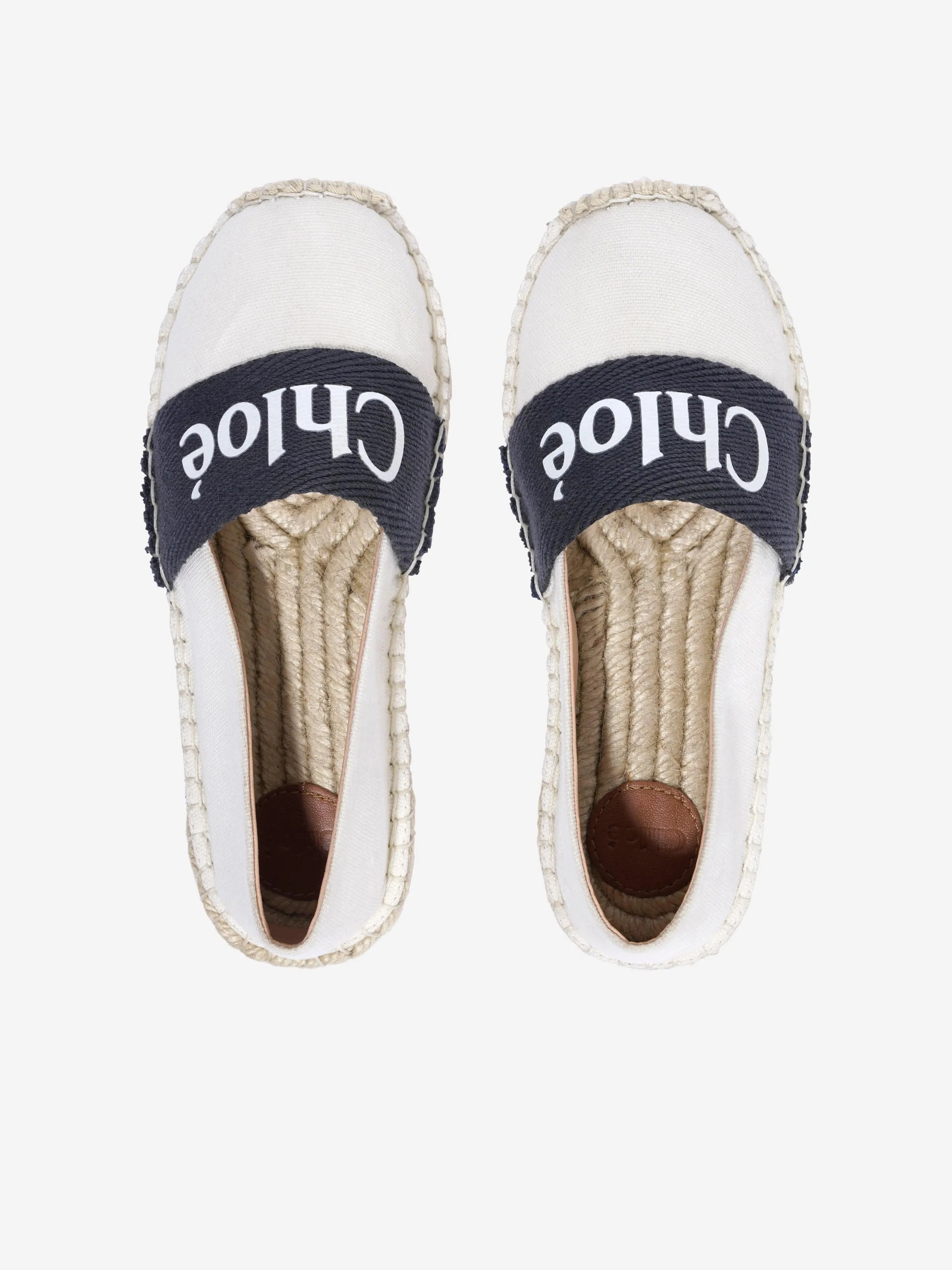 Chloé Girls Logo Espadrilles in Ivory