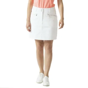 Daily Sports Glam White 18in Womens Golf Skort