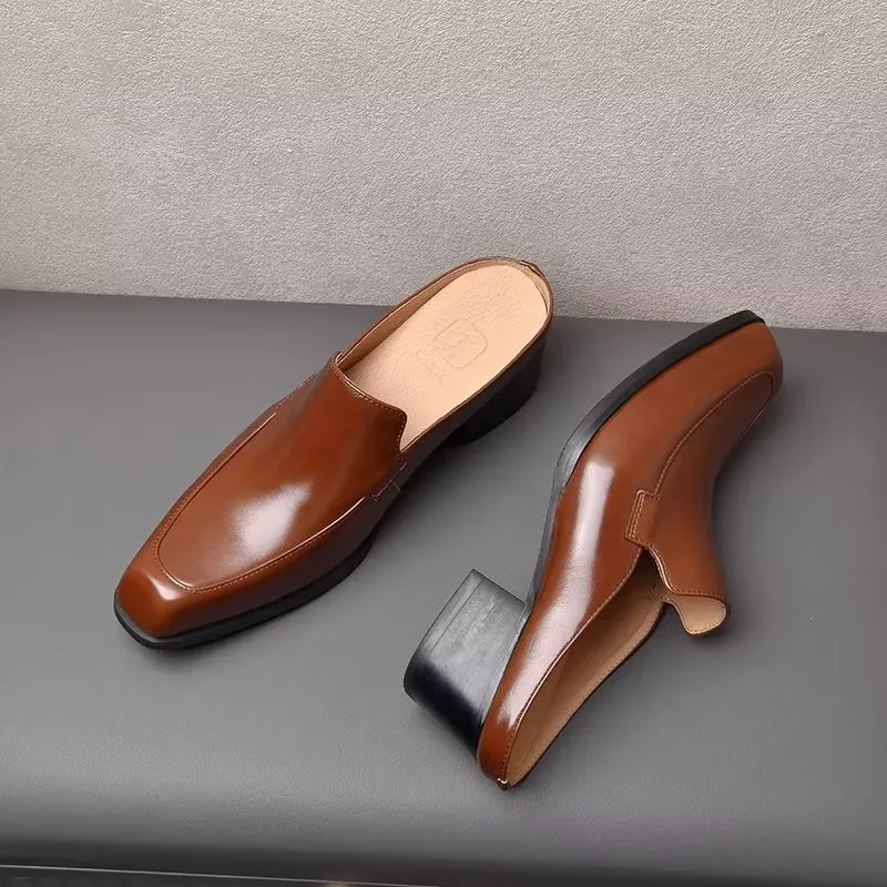 ElegantLux Genuine Leather Slip On Dress Shoes