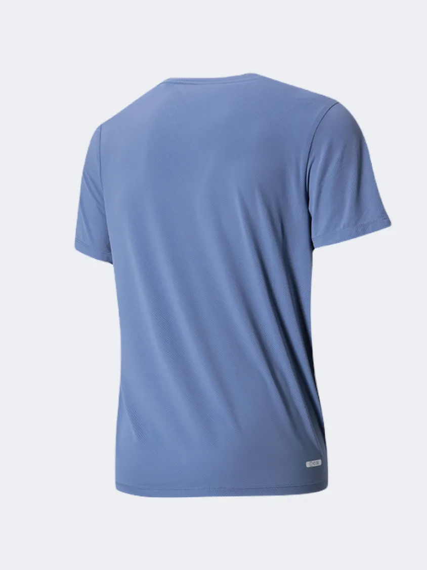 Erke Crew Men Running T-Shirt Floating Blue