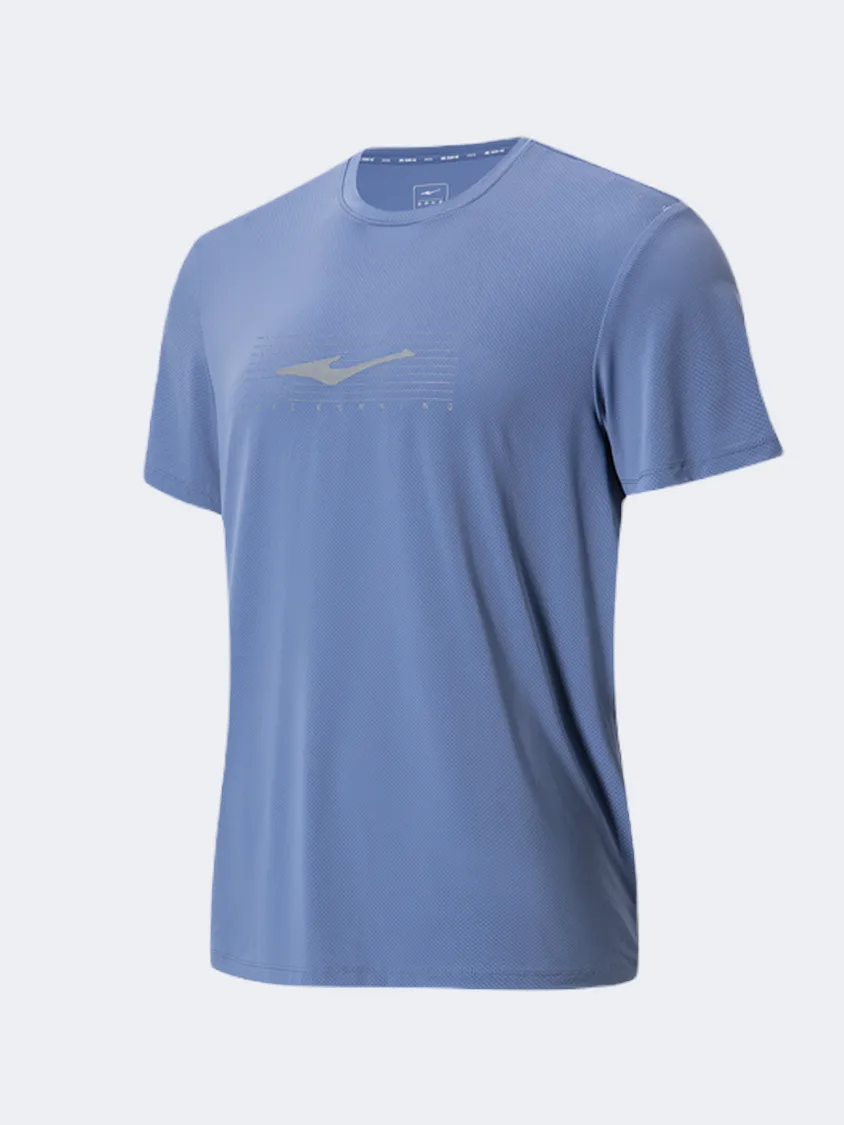 Erke Crew Men Running T-Shirt Floating Blue