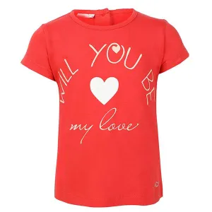 GIRLS RED SHORT SLEEVE T-SHIRT