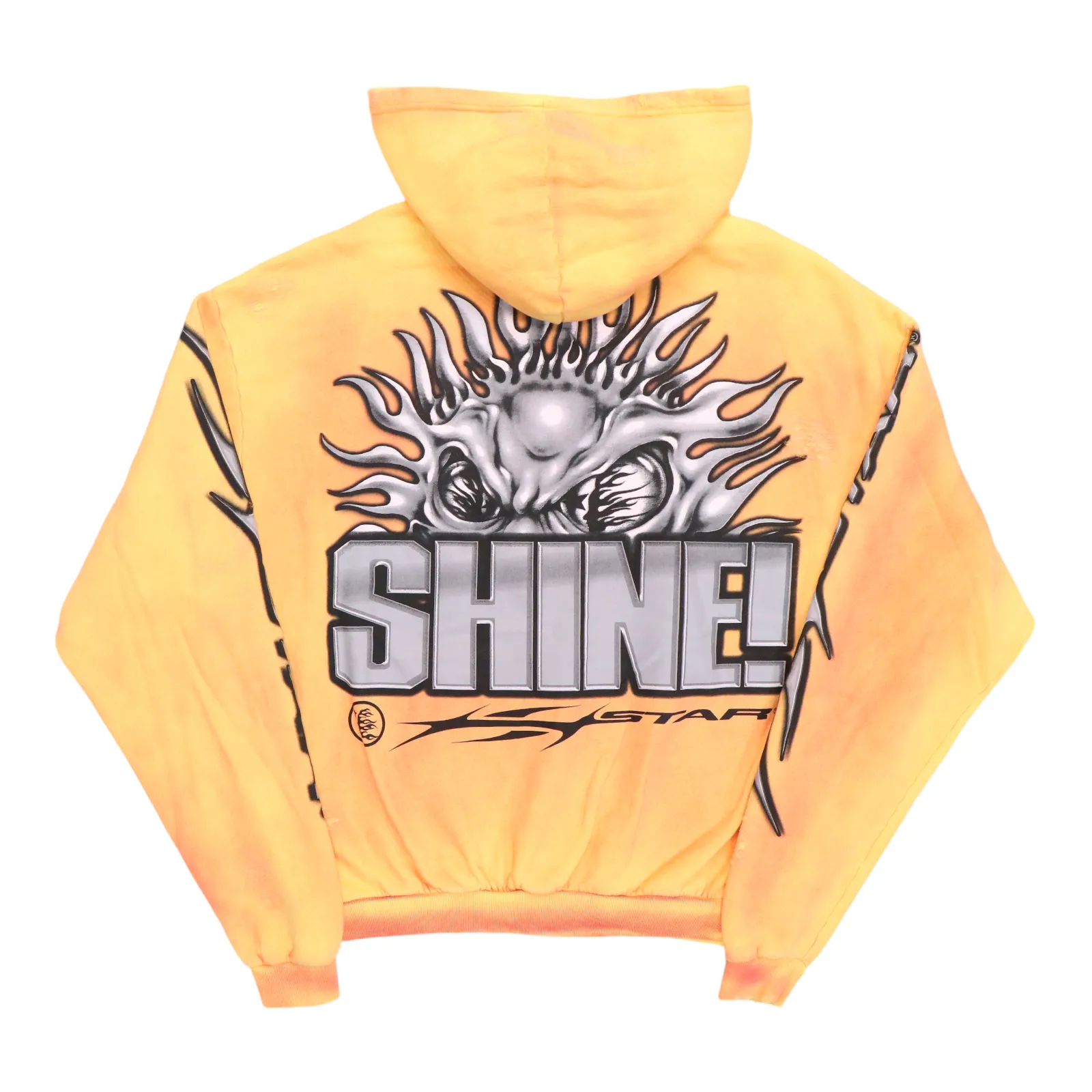 Hellstar x Complexcon Shine Orange Faded Zip Up Hoodie