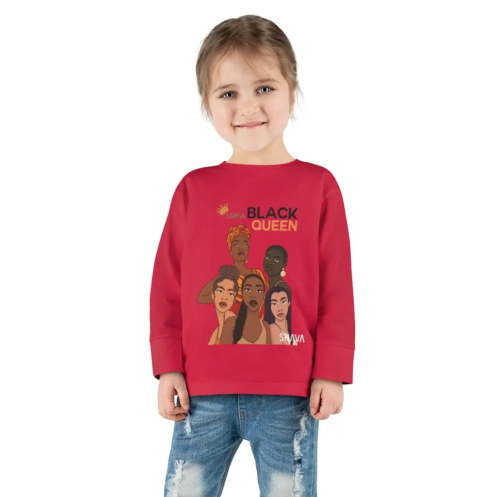 IAC  KIDS Long Sleeves Toddler Tee / I am Black Queen