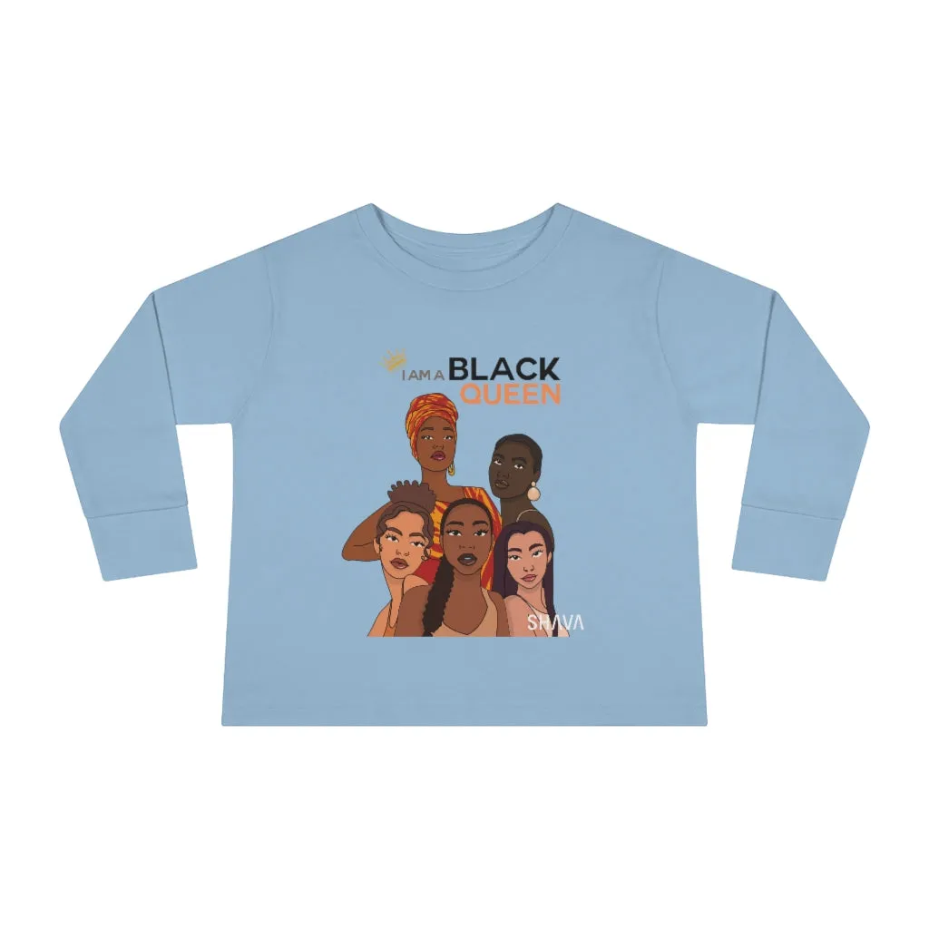 IAC  KIDS Long Sleeves Toddler Tee / I am Black Queen