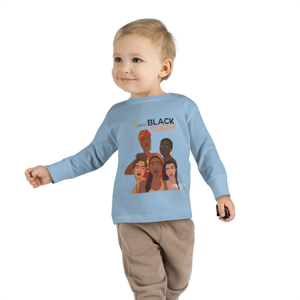 IAC  KIDS Long Sleeves Toddler Tee / I am Black Queen