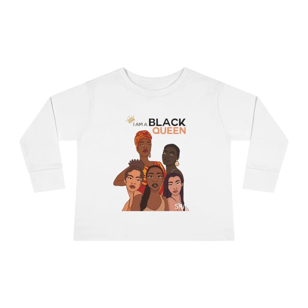 IAC  KIDS Long Sleeves Toddler Tee / I am Black Queen