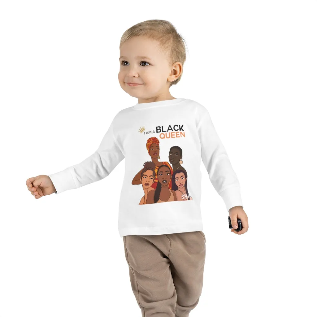 IAC  KIDS Long Sleeves Toddler Tee / I am Black Queen