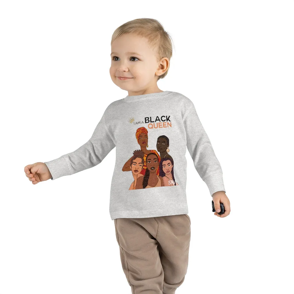 IAC  KIDS Long Sleeves Toddler Tee / I am Black Queen