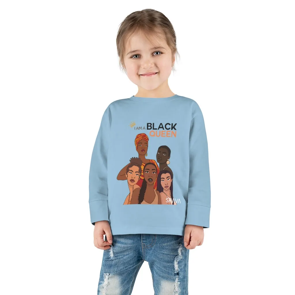 IAC  KIDS Long Sleeves Toddler Tee / I am Black Queen