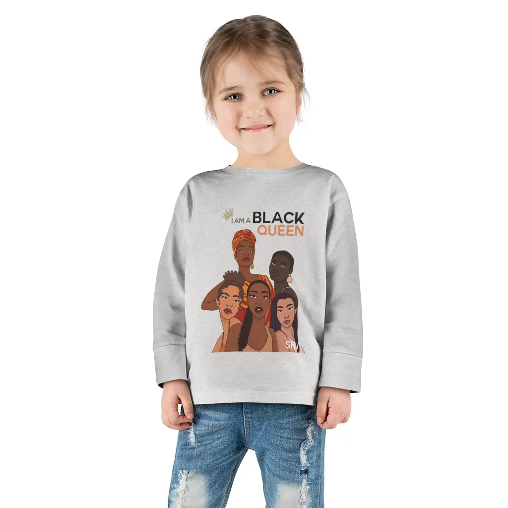 IAC  KIDS Long Sleeves Toddler Tee / I am Black Queen