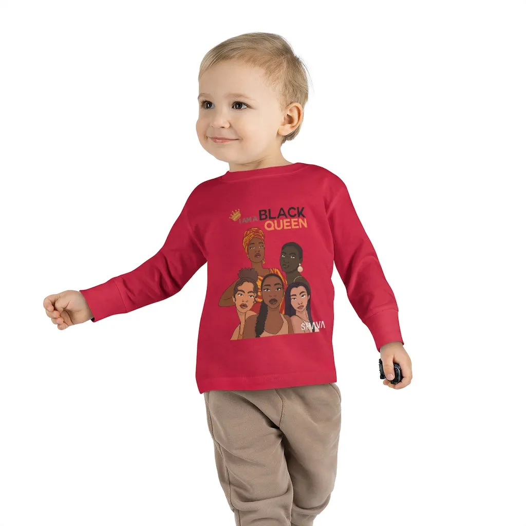 IAC  KIDS Long Sleeves Toddler Tee / I am Black Queen