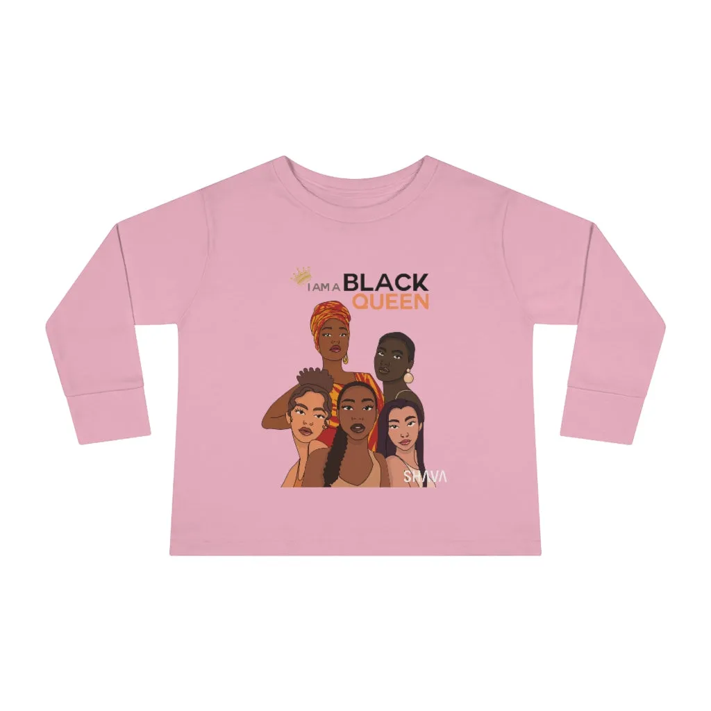 IAC  KIDS Long Sleeves Toddler Tee / I am Black Queen