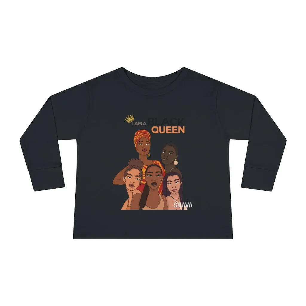 IAC  KIDS Long Sleeves Toddler Tee / I am Black Queen