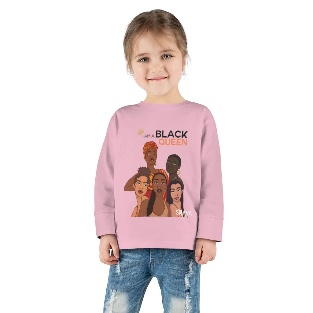 IAC  KIDS Long Sleeves Toddler Tee / I am Black Queen