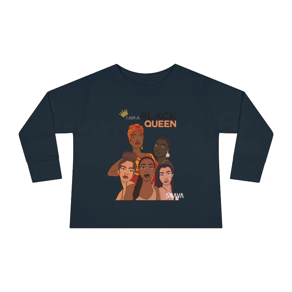 IAC  KIDS Long Sleeves Toddler Tee / I am Black Queen