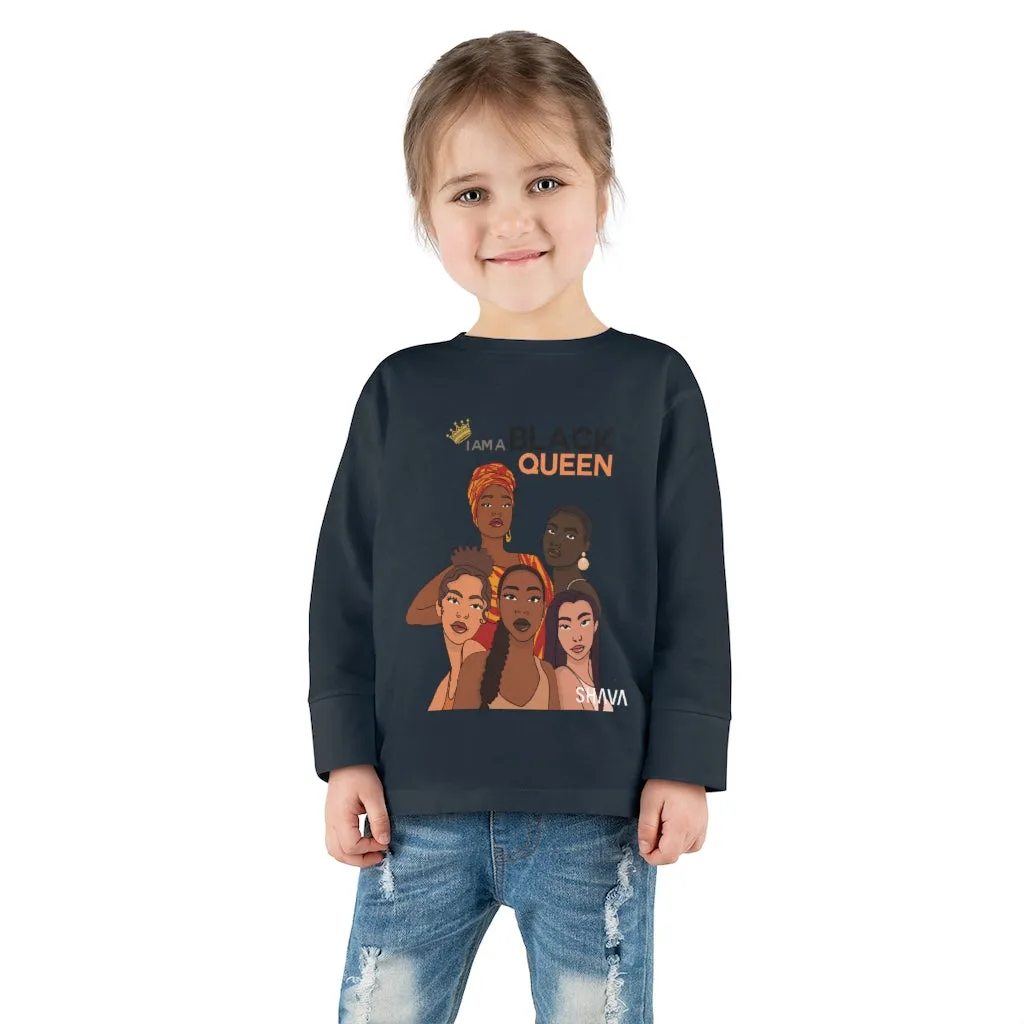 IAC  KIDS Long Sleeves Toddler Tee / I am Black Queen