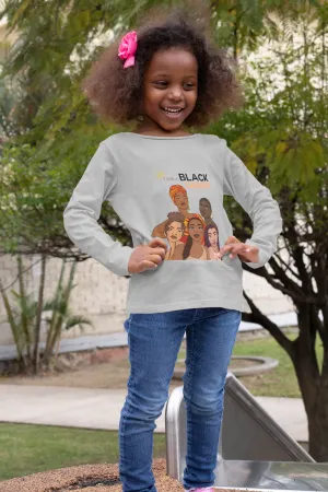 IAC  KIDS Long Sleeves Toddler Tee / I am Black Queen