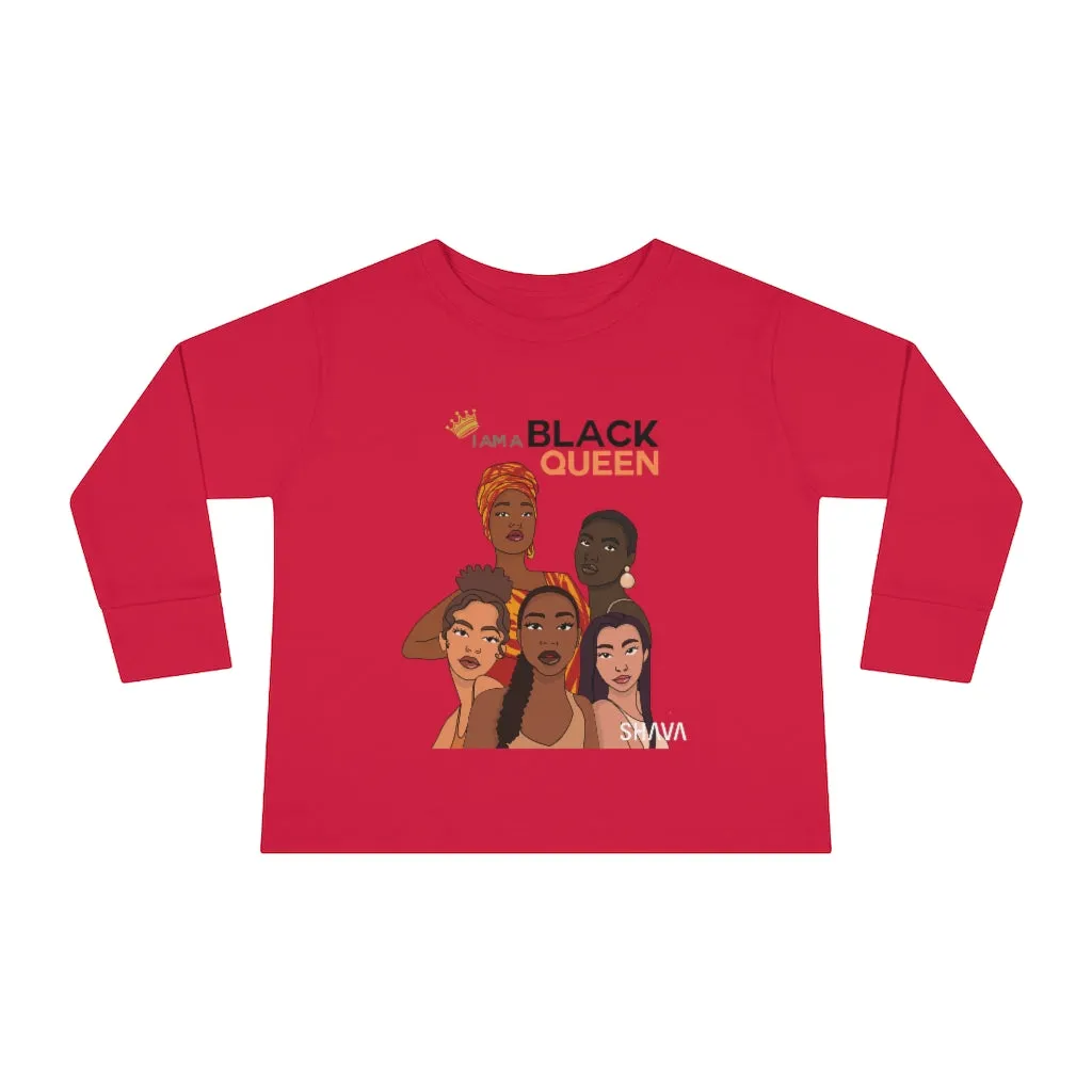 IAC  KIDS Long Sleeves Toddler Tee / I am Black Queen