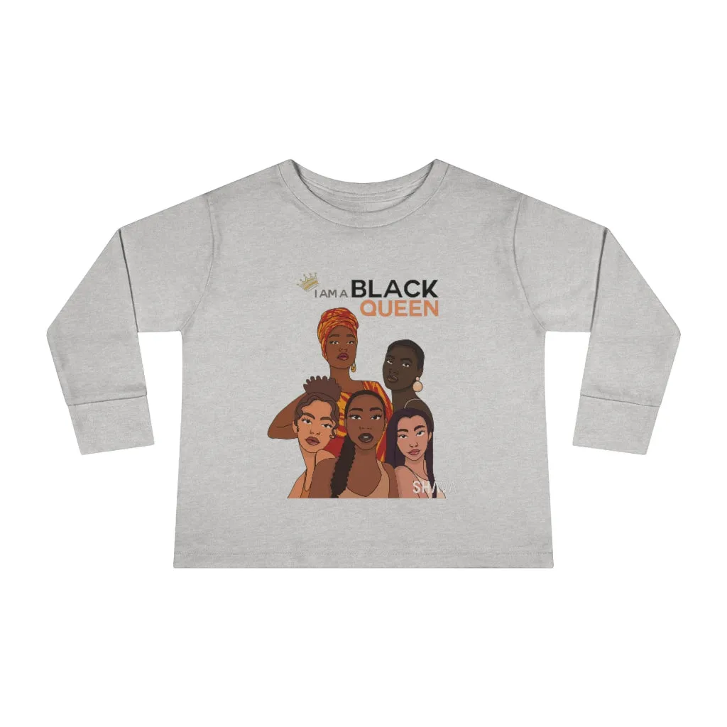 IAC  KIDS Long Sleeves Toddler Tee / I am Black Queen