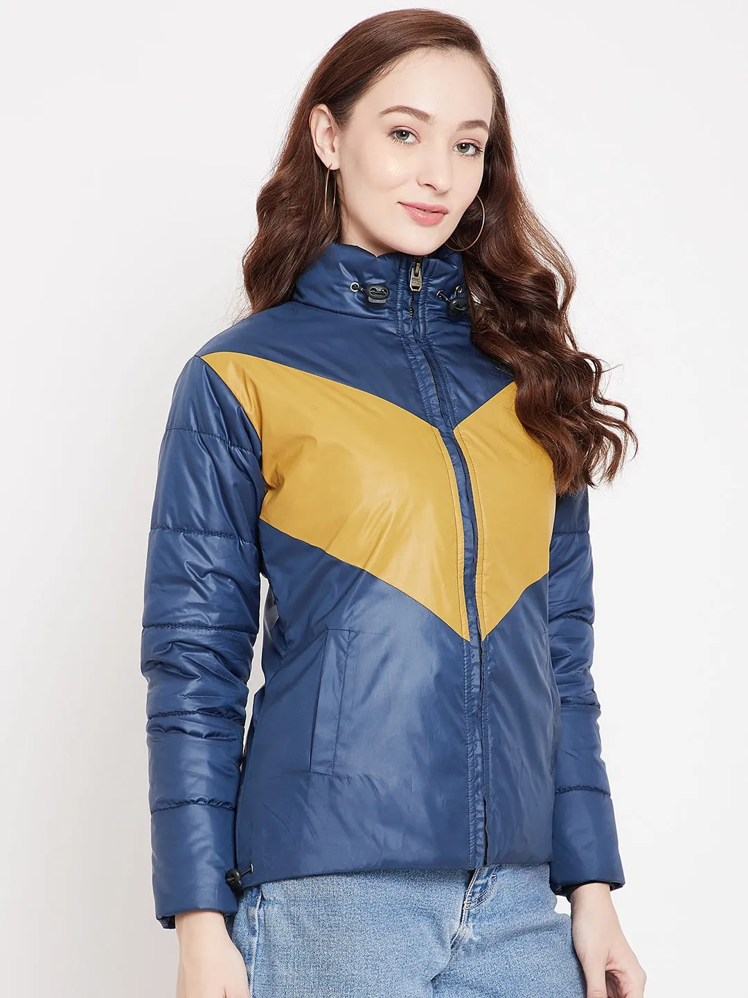 JUMP USA Women Blue Padded Jacket