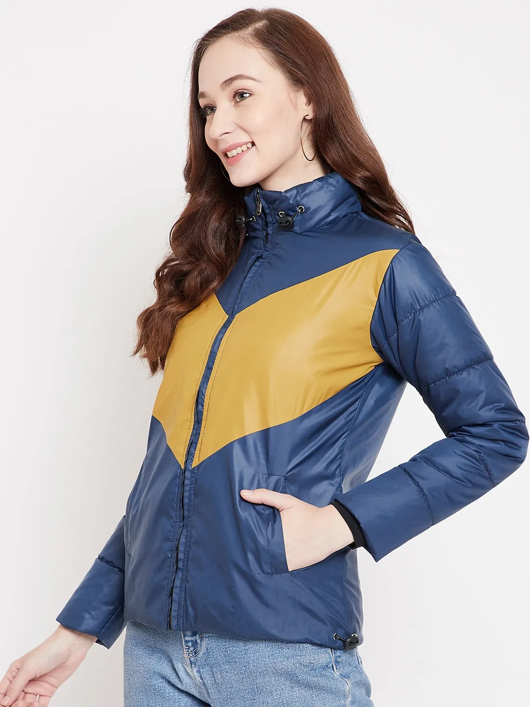 JUMP USA Women Blue Padded Jacket