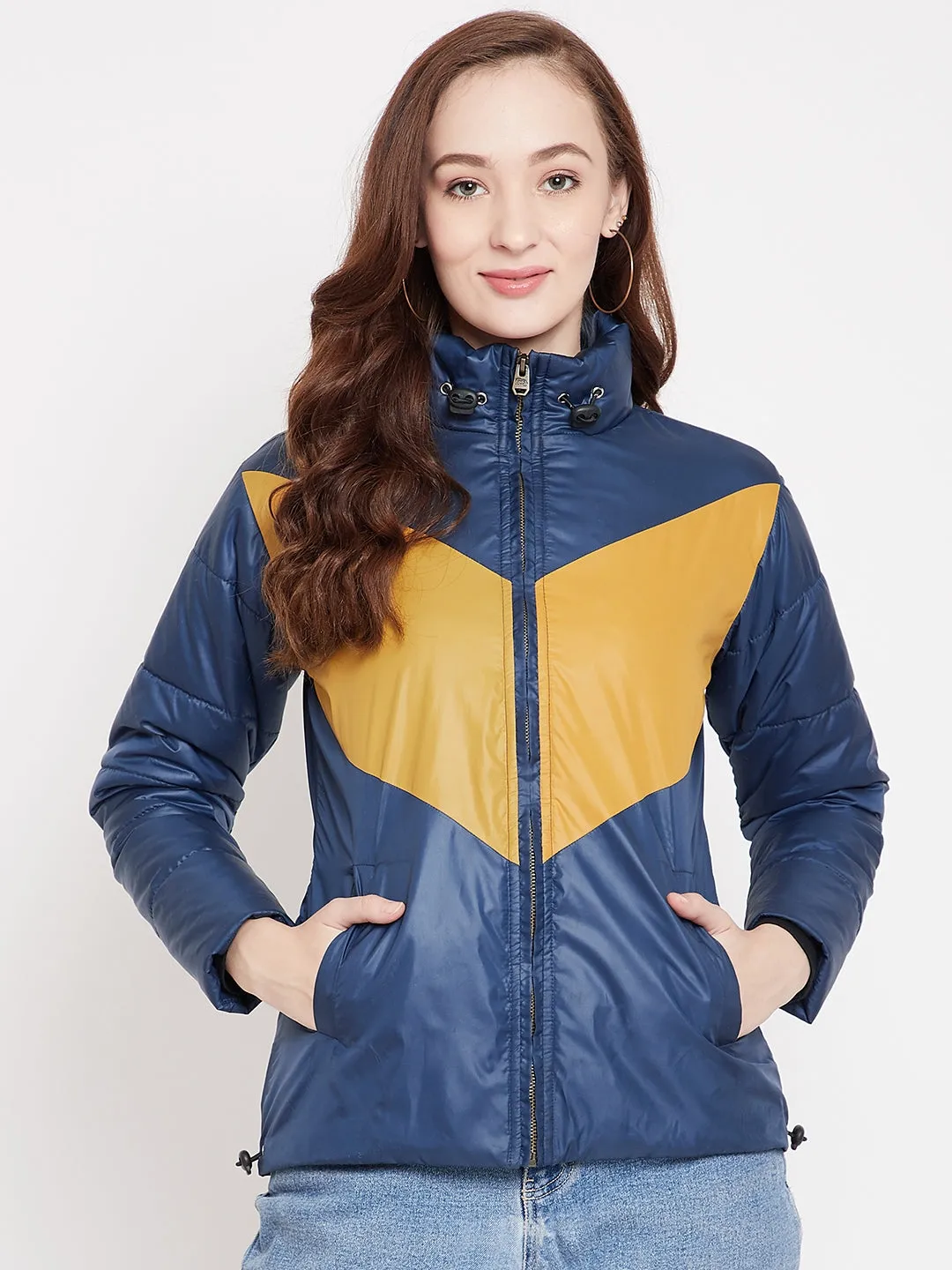 JUMP USA Women Blue Padded Jacket