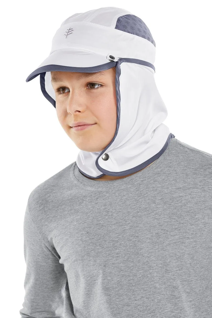 Kid's Agility Sport Cap  |  White/Steel Grey